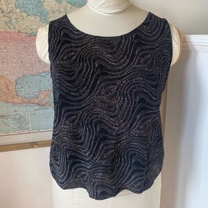 Vintage Xscape By Joanna Chen Sparkly Sleeveless Blouse